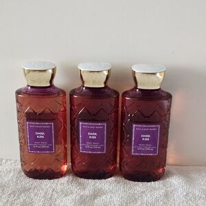 Bath & Body Works Dark Kiss Body Wash NWT Set Of 3